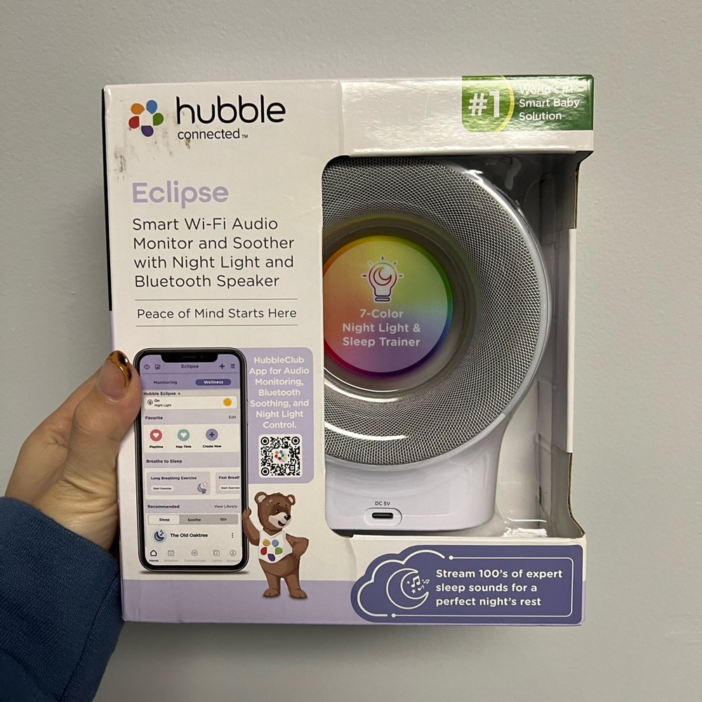 Hubble Connected Eclipse Smart WiFi Audio Monitor and Soother Night Light